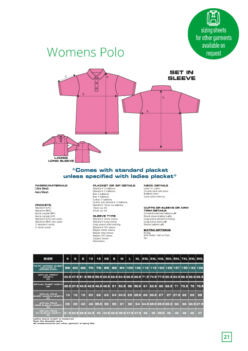 Polo Shirts Dye Sublimated