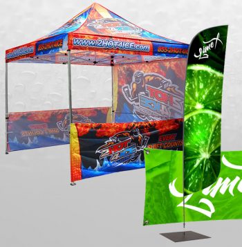 sports clubs tents flags banners